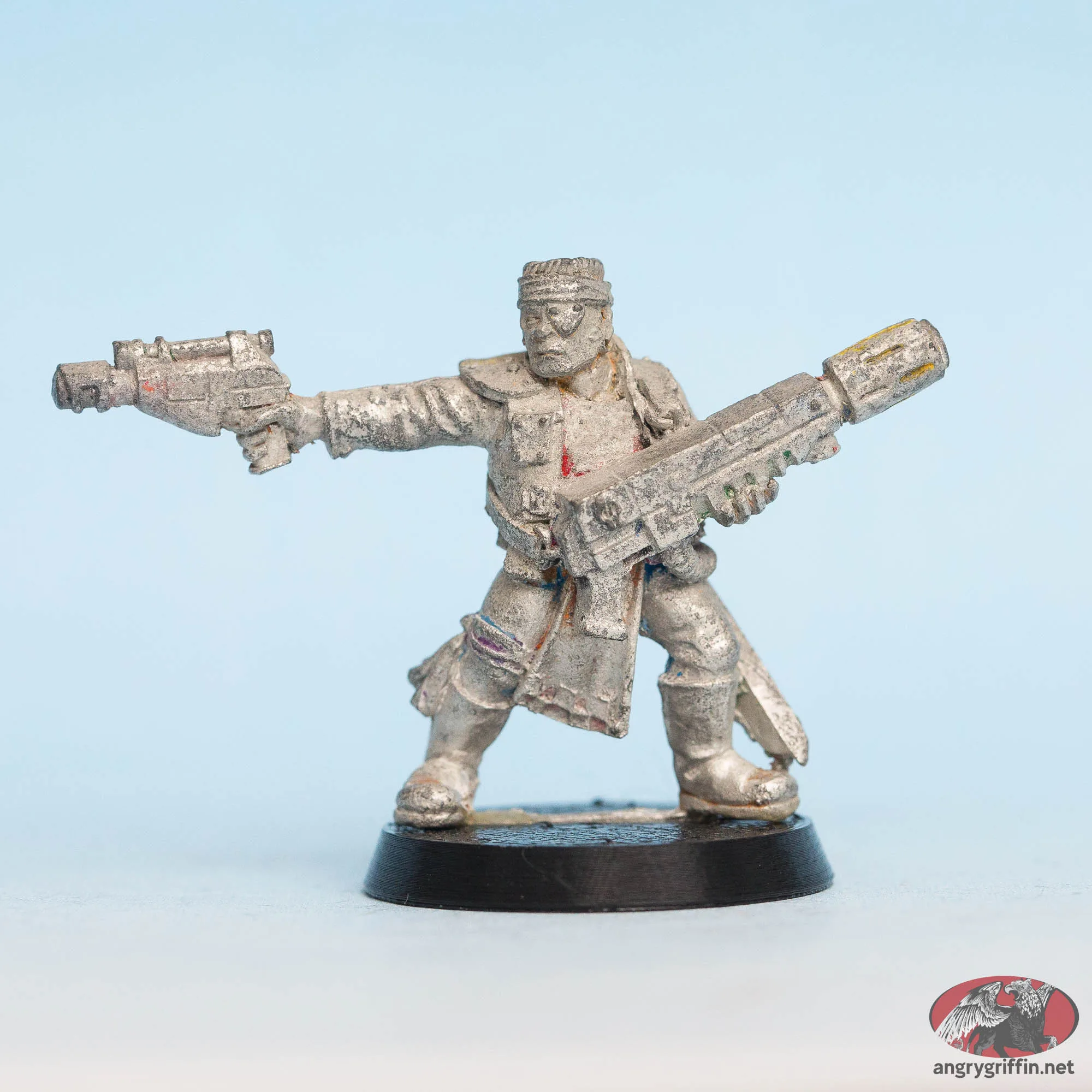 Metal Necromunda Orlock Leader with Meltagun and Laspistol